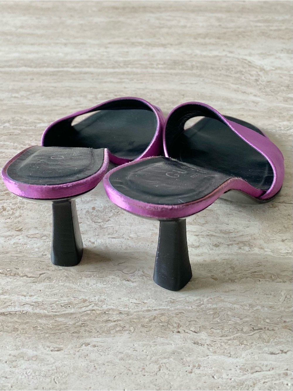 Vintage Gucci Tom Ford-era Satin Mule Sandal Heels - Picture 8 of 13
